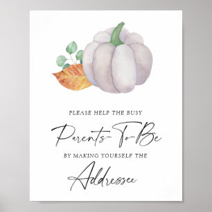 Pumpkin - Help the Busy Parents-to-Be Addressee Poster