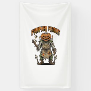 Pumpkin Horror Shirt Vintage Eyeball Halloween Art Banner