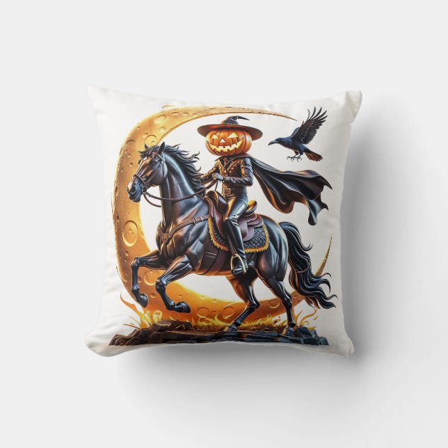 Pumpkin Horseman Cushion (Front)