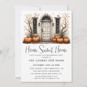 Pumpkin Housewarming Party Home Sweet Home Invitation