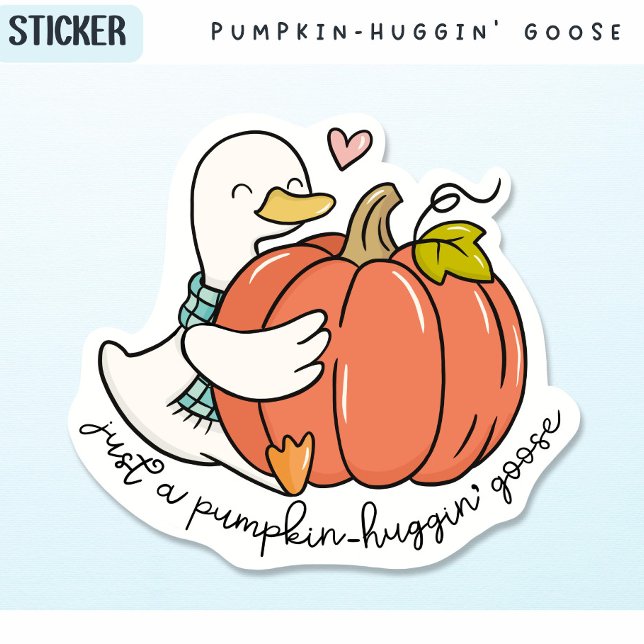 Pumpkin-Huggin’ Goose with Fall Heart and Cosy (Creator Uploaded)