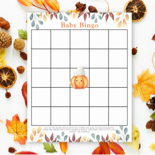 Pumpkin in hat - Baby shower bingo game