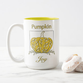 Pumpkin In Light Coffee Mug - Pumpkin Joy