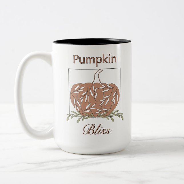 Pumpkin In Light - Pumpkin Bliss Two-Tone Coffee Mug (Left)