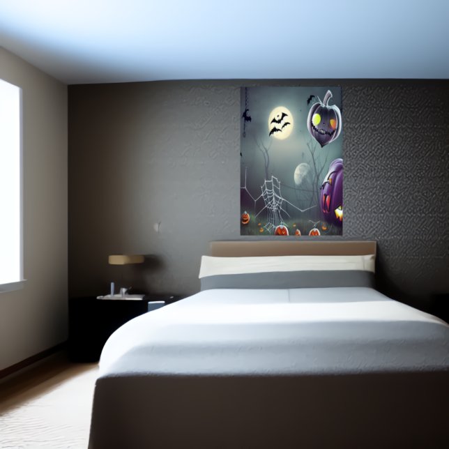 Pumpkin in the spooky forest | AI Art Poster (Creator Uploaded)