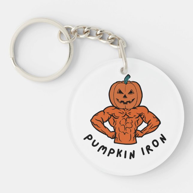 Pumpkin Iron  Key Ring (Front)