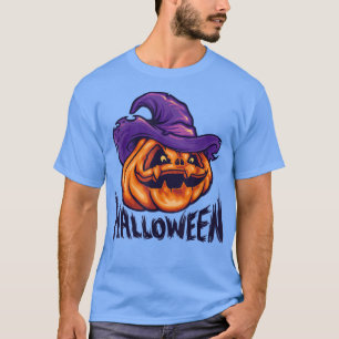 Pumpkin Jack O' Lantern Face, Evil Smile, Hallowee T-Shirt