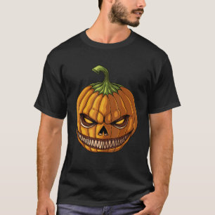 Pumpkin Jack O' Lantern Face Evil Smile Halloween T-Shirt