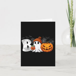 Pumpkin Jack O Lantern Ghost Boo Halloween Costume Card