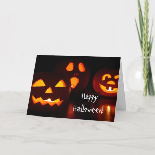 Pumpkin Jack O' Lantern Halloween Greeting Card