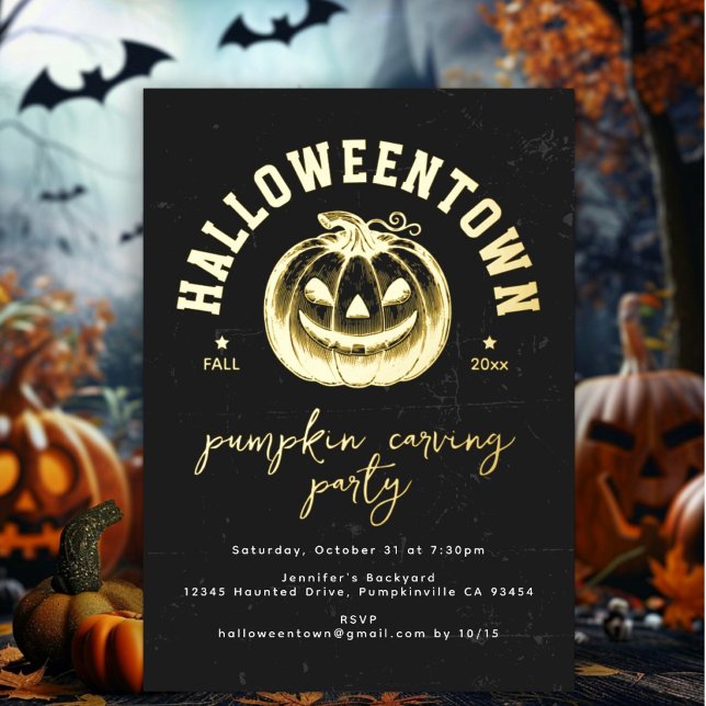 Pumpkin Jack O Lantern Halloween Party Gold (Creator Uploaded)