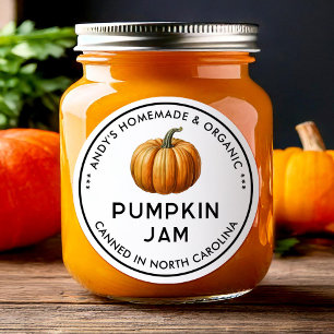 Pumpkin jam preserve label