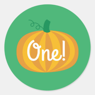 Pumpkin Kids Birthday Party Classic Round Sticker