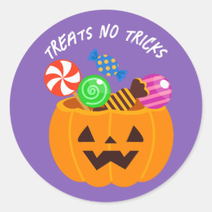 Pumpkin Kids Candy Halloween Party Classic Round Sticker