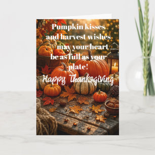 Pumpkin Kisses and Harvest Wishes Card