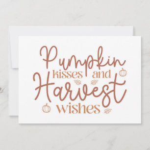Pumpkin Kisses and Harvest Wishes Card