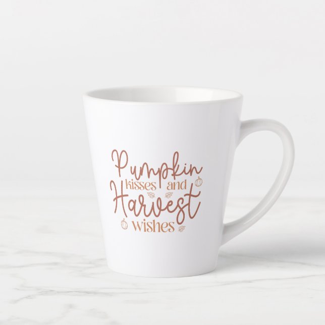 Pumpkin Kisses and Harvest Wishes Latte Mug (Right)