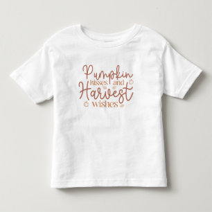 Pumpkin Kisses and Harvest Wishes Toddler T-Shirt