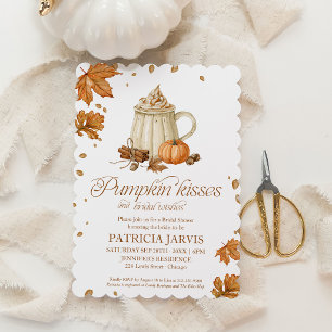 Pumpkin Kisses & Bridal Wishes Fall Bridal Shower Invitation