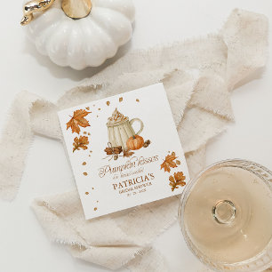 Pumpkin Kisses & Bridal Wishes Fall Bridal Shower Napkin