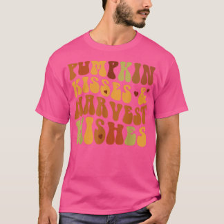 Pumpkin Kisses Harvest Wishes Fall Autumn Pumpkin  T-Shirt