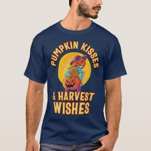 Pumpkin Kisses & Harvest Wishes for Halloween T-Shirt