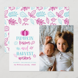 Pumpkin Kisses & Harvest Wishes Photo Cards