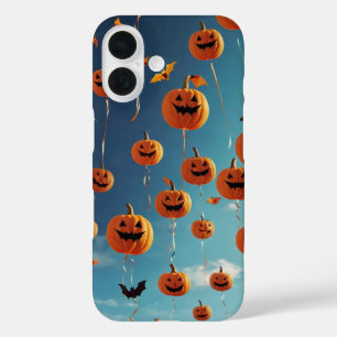 Pumpkin Kite Flying Bats iPhone 16 Case