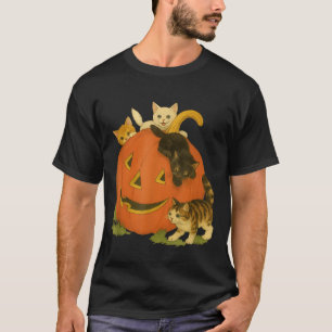 Pumpkin Kittens Halloween Spooky Kitten  T-Shirt