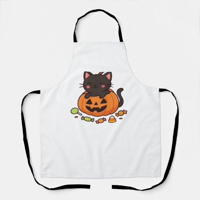 Pumpkin Kitty Parade Essential T-Shirt Apron (Front)