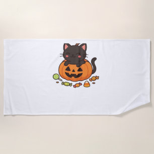 Pumpkin Kitty Parade Essential T-Shirt Beach Towel
