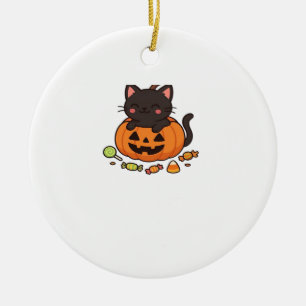 Pumpkin Kitty Parade Essential T-Shirt Ceramic Tree Decoration