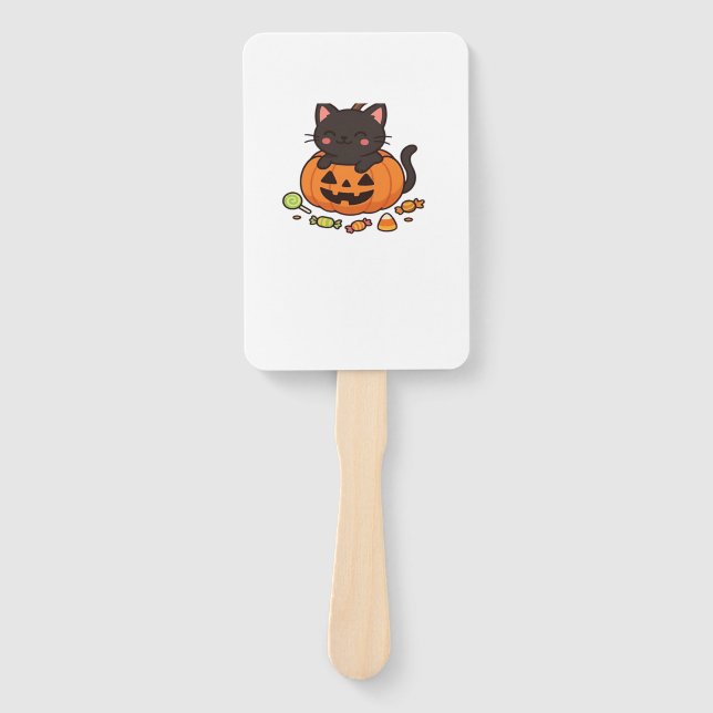 Pumpkin Kitty Parade Essential T-Shirt Hand Fan (Front)