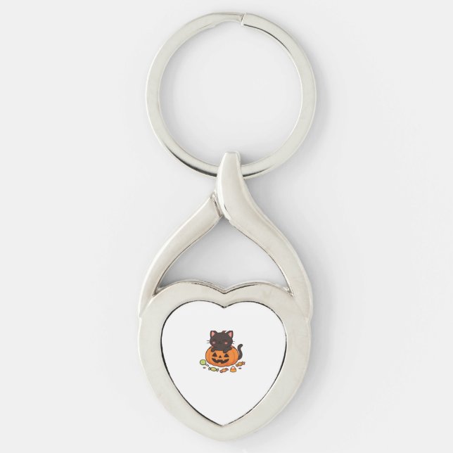 Pumpkin Kitty Parade Essential T-Shirt Key Ring (Front)