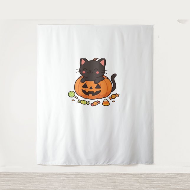 Pumpkin Kitty Parade Essential T-Shirt Tapestry (Front)