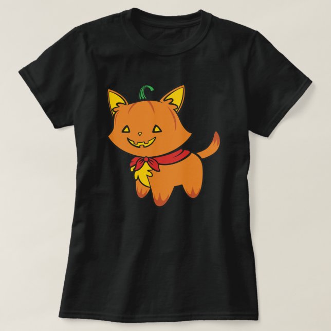 Pumpkin Kitty T-Shirt (Design Front)