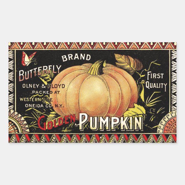 Pumpkin Label Antique Butterfly Brand (Front)
