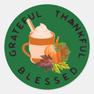Pumpkin Latte Classic Round Sticker