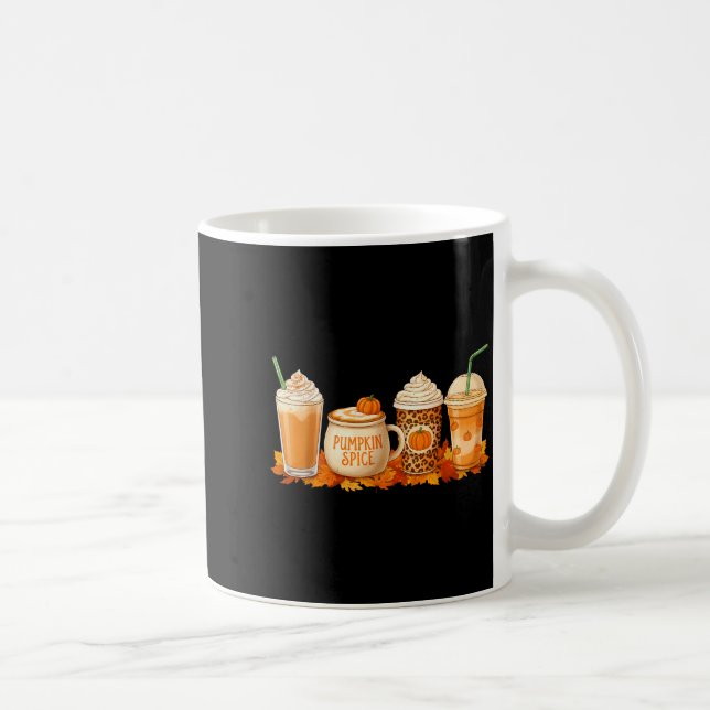 Pumpkin Latte Sce Coffee Fall Drink Halloween Autu Coffee Mug (Right)