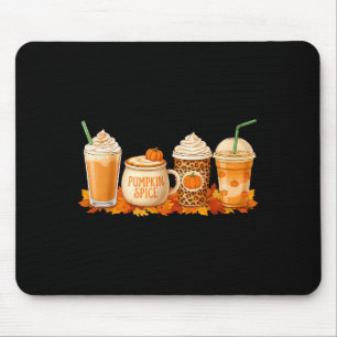 Pumpkin Latte Sce Coffee Fall Drink Halloween Autu Mouse Mat