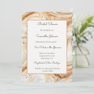 Pumpkin Latte Swirls Bridal Shower Invitation