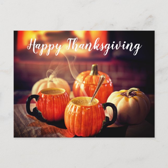 Pumpkin Latte | Thanksgiving Postcard (Front)