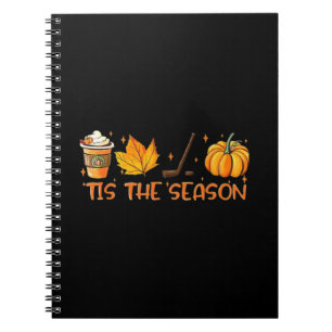 Pumpkin Latte Tis The Season Fall Coffee Thanksgiv Notebook
