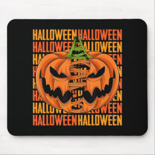 Pumpkin Lazy Halloween Costume Scary Creepy Jack O Mouse Mat