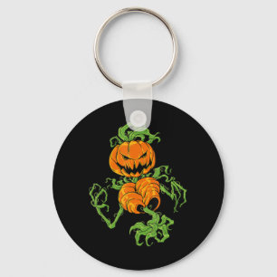 Pumpkin Lazy Halloween Costume Scary Spooky Jack O Key Ring