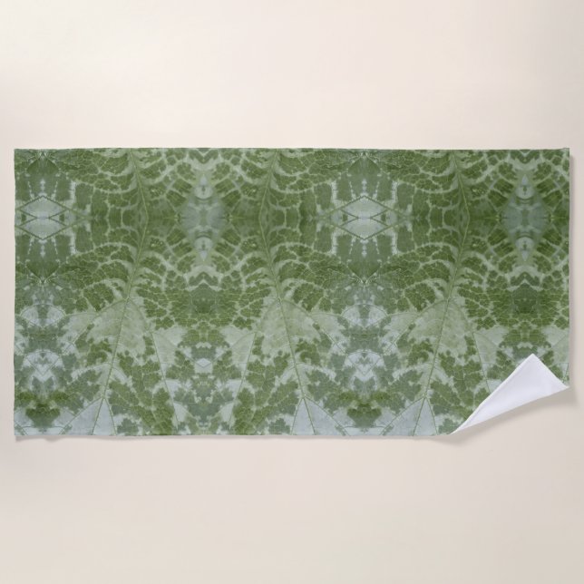 Pumpkin Leaf Macro Beach Towel (Front)
