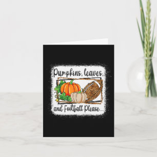 Pumpkin Leaves And Footbyll Please Leopard Fall Vi Card