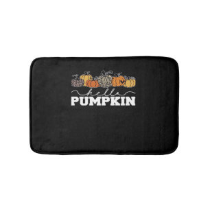 Pumpkin Leopard Fall Women Cute Autumn Season Than Bath Mat