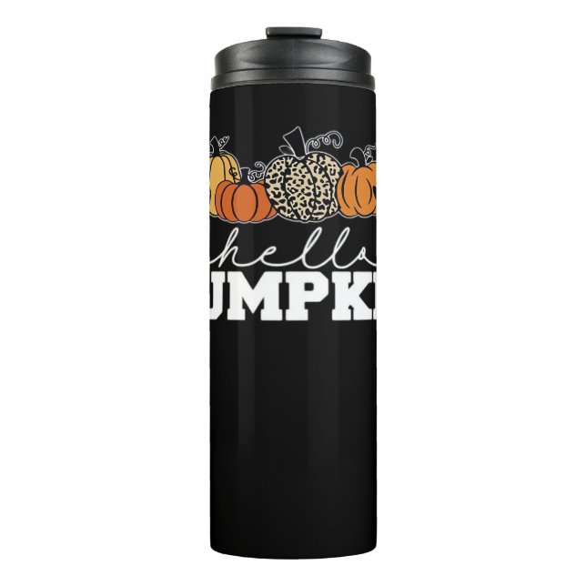 Pumpkin Leopard Fall Women Cute Autumn Season Than Thermal Tumbler (Front)