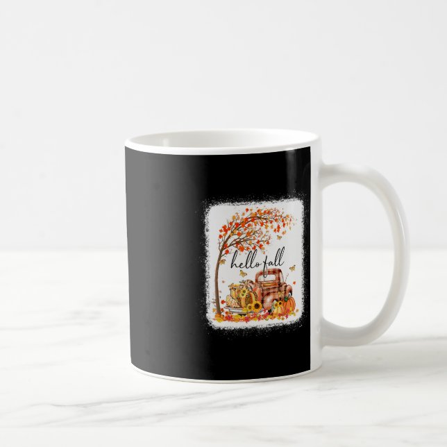 Pumpkin Leopard Hello Fall Happy Fall Y'all Fall S Coffee Mug (Right)